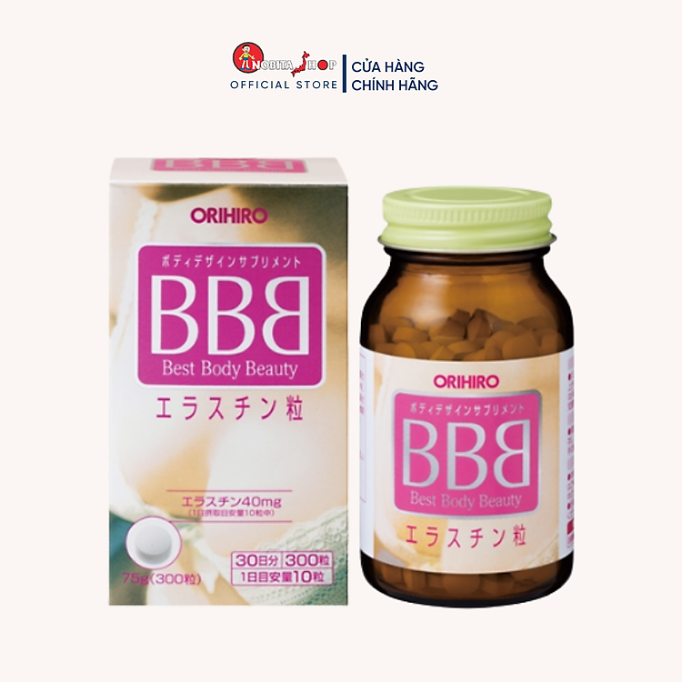 Viên uống nở ngực BBB Best Beauty Body Orihiro Nhật Bản giúp tăng kích thước và săn chắc ngực, 300 viên/hộp dùng trong 1 tháng, HÀNG CHÍNH HÃNG