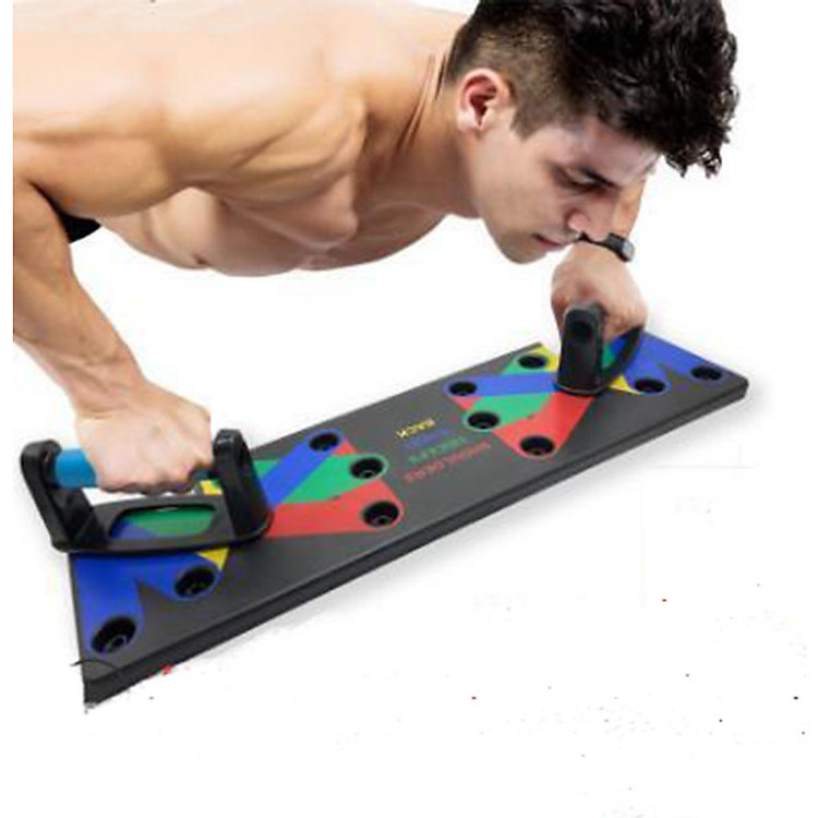 Bộ Dụng Cụ Hít Đất Chống Đẩy 9 in 1 Hướng Dẫn Luyện Tập Hít Đất Chống Đẩy Đúng Cách- Hàng Chính Hãng- REXCHI