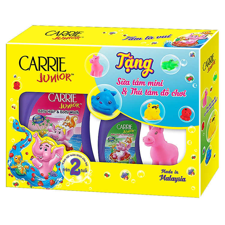 Hộp Quà Tắm Gội Toàn Thân Cho Bé Carrie Junior - Hương Cherry (280gr)