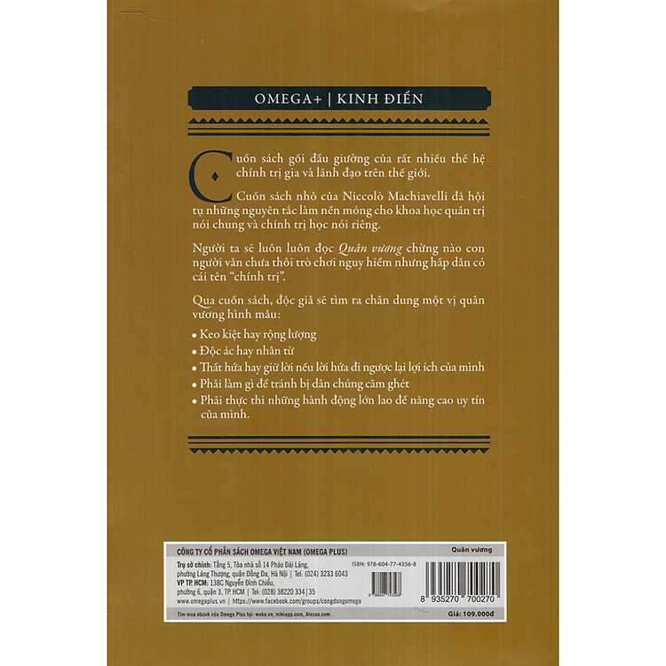 Quân Vương – Thuật Cai Trị (Tái Bản) - Ảnh 2