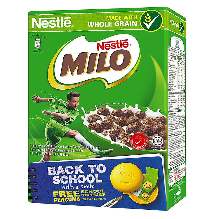 Bánh Ăn Sáng Nestle Milo Cereal (330g) - Phiên Bản Back To School