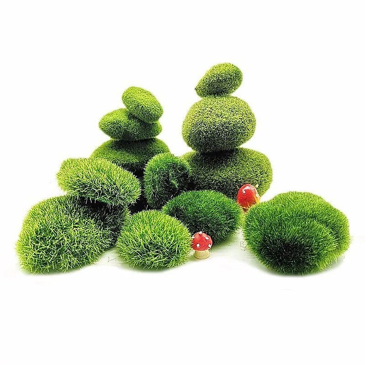 Set 3 viên đá rêu nhân tạo trang trí bể cá, tiểu cảnh
