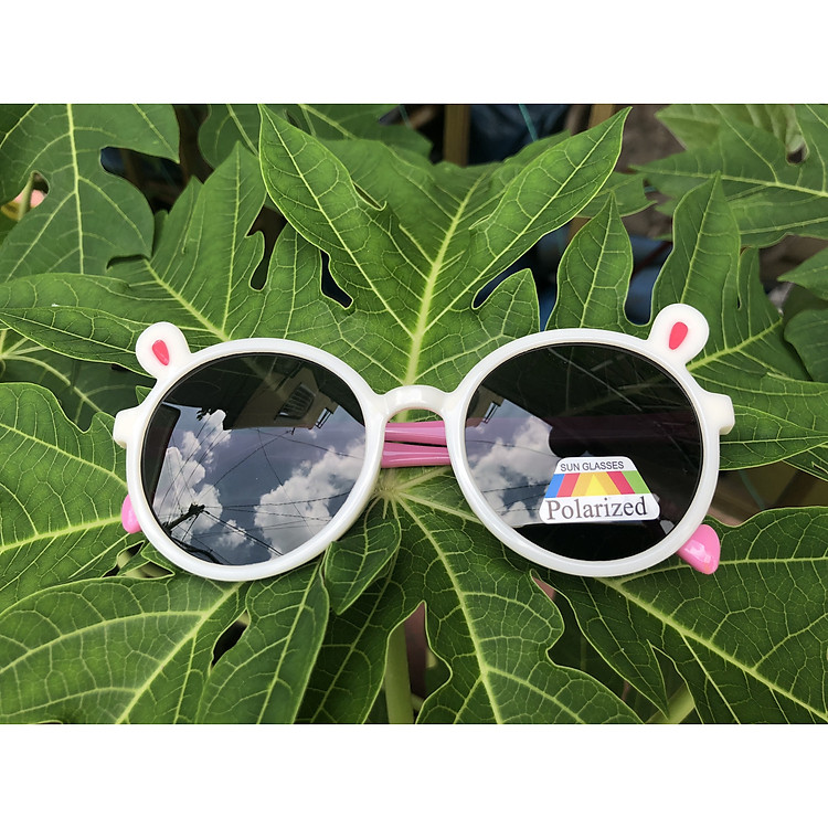 Kính mát thỏ trắng chống tia UV, cho bé gái 2-10 tuổi