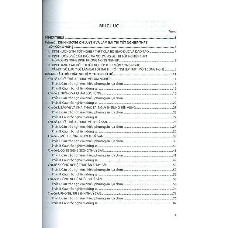 Ôn Luyện Trắc Nghiệm Thi Tốt Nghiệp Trung Học Phổ Thông (năm 2025) Môn Công Nghệ (Định Hướng Nông Nghiệp) - Ảnh 3