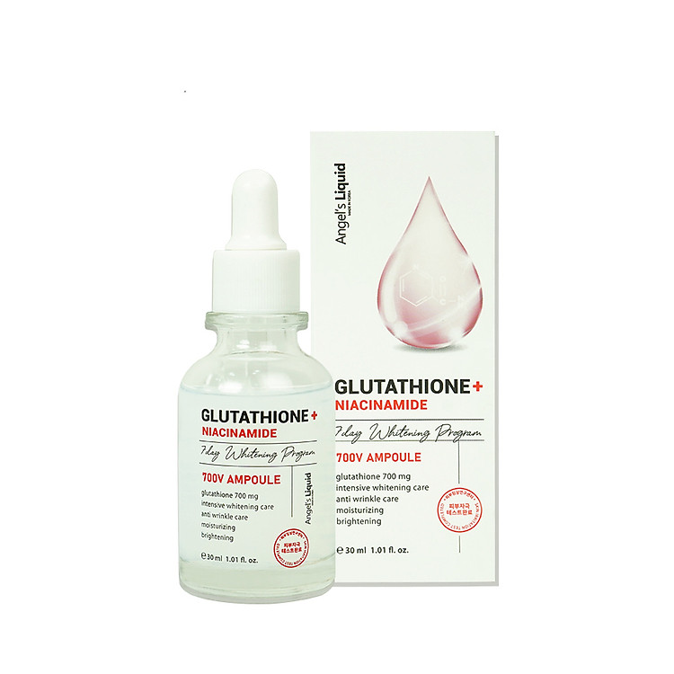 Huyết thanh truyền trắng hỗ trợ trị nám Angel's Liquid Glutathione Plus Niacinamide 700 V-ampoule 30ml