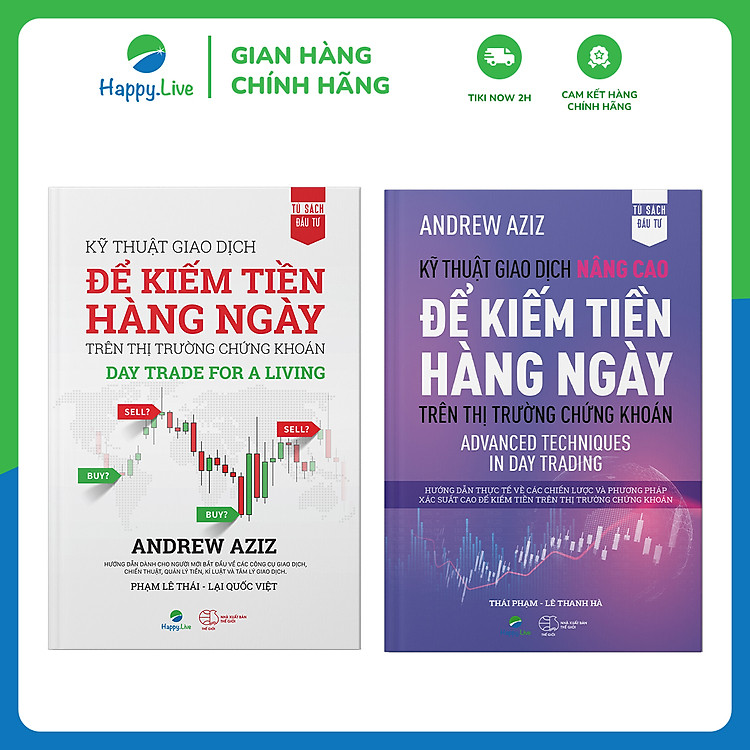 Bộ Sách Giao Dịch Để Kiếm Tiền Hàng Ngày Từ Cơ Bản Đến Nâng Cao (gồm 2 cuốn) - Happy Live