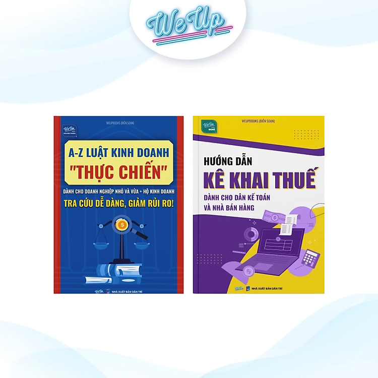 Combo 2 sách: A-Z Luật kinh doanh thực chiến dành cho doanh nghiệp vừa nhỏ - HKD, Hướng dẫn kê khai thuế (Lẻ/Combo)