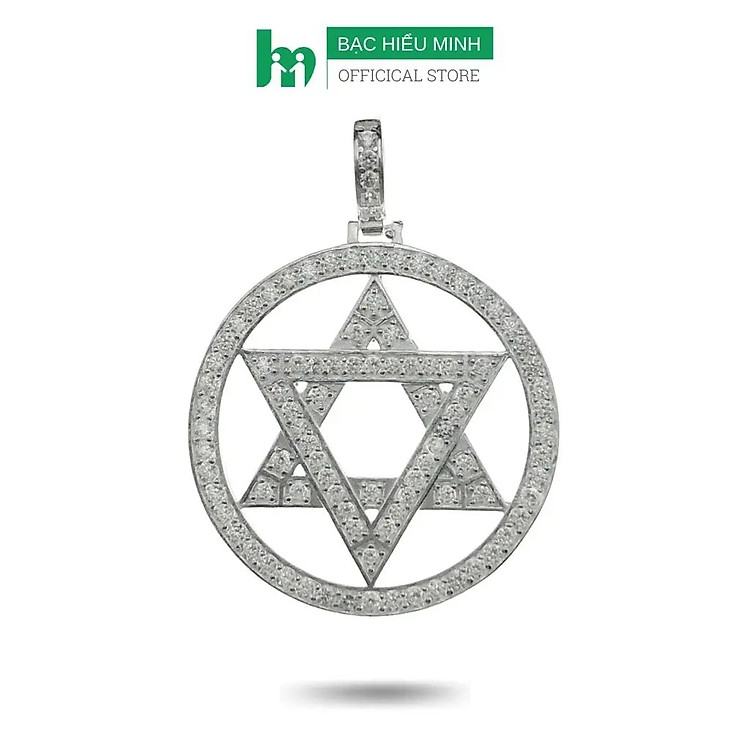Mặt Dây Chuyền Nam Ngôi Sao 6 Cánh David - BẠC HIỂU MINH MDN464