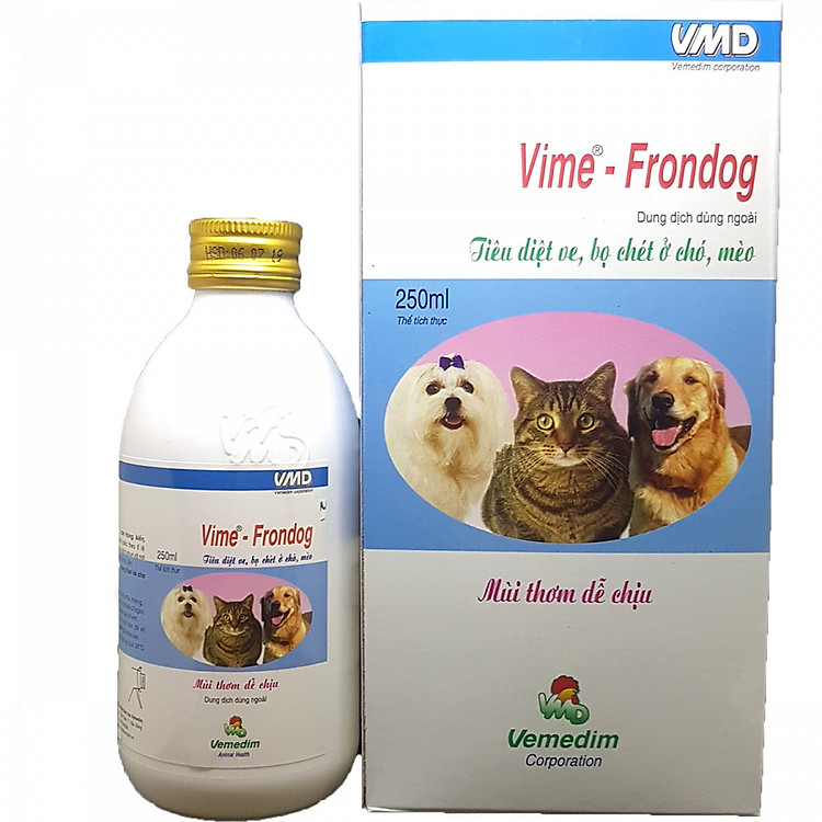 Chai Xịt Diệt Bọ Chét Rận Tai Cho Chó Mèo - Frontdog 250ml