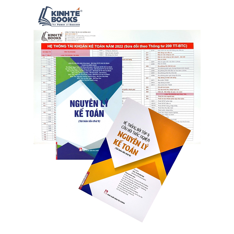 Combo Nguyên Lý Kế Toán Bài Học + Bài Tập Và + Bảng Hệ Thống Tài Khoản Kế Toán Thông Tư 200