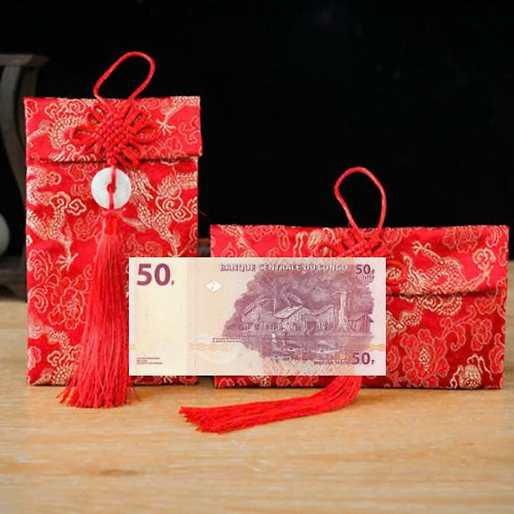 Túi gấm màu cam 50 Congo - Ảnh 2