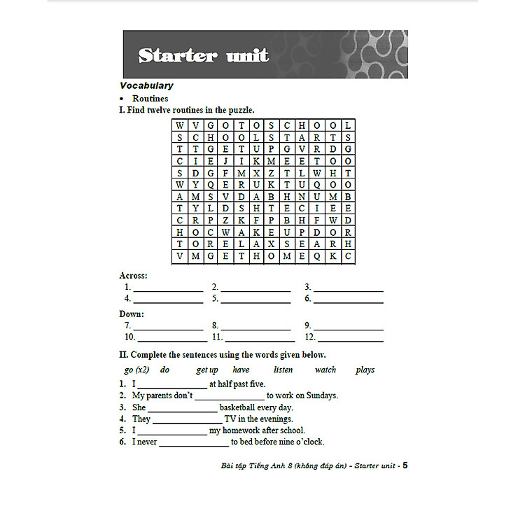 Bài Tập Tiếng Anh 8 (Theo chương trình GDPT Mới - Chân Trời Sáng Tạo) - Ảnh 5