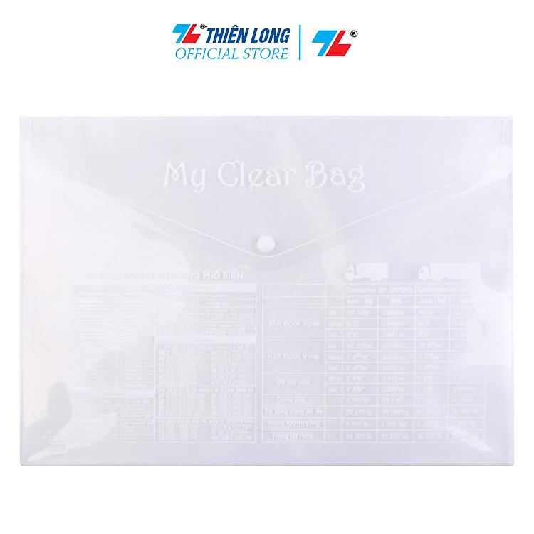 Bìa nút F4 TL-HCB02 - Trong suốt - Ảnh 2