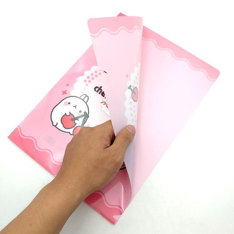 Bìa Lá Magic Ver.3 Size L Molang - Hồng - Ảnh 3