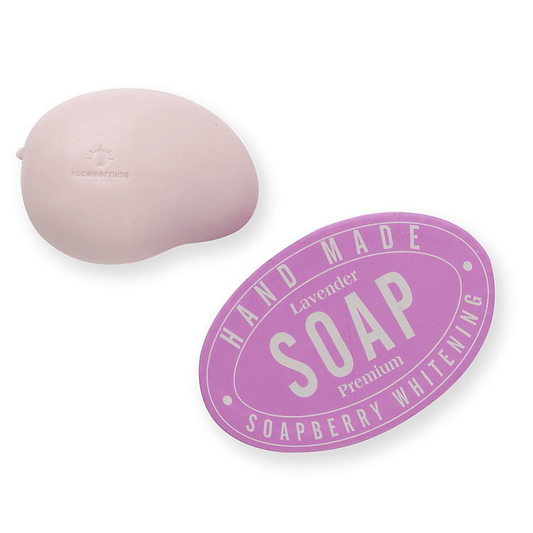 Xà Bông Trắng Da Tinh Chất Bồ Hòn eccomorning Hương Oải Hương – Lavender Soapberry Soap