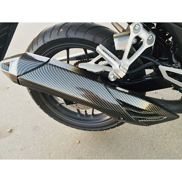 Bộ Ốp Hông & Đích Pô Dành Cho WINNER V1 Carbon + Tặng 01 Móc Treo Inox Gắng Baga Xe