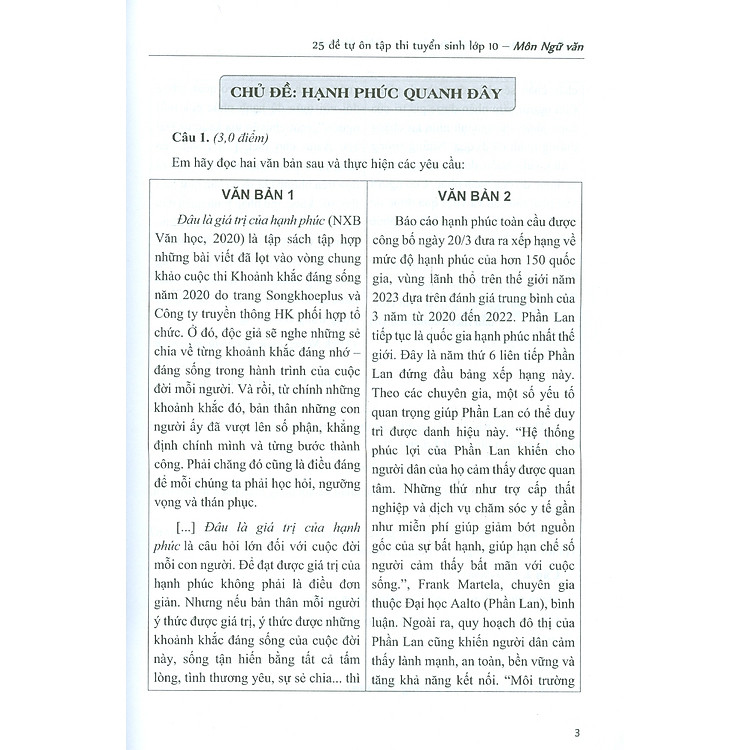 25 Đề Tự Ôn Tập Thi Tuyển Sinh Lớp 10 Môn Ngữ Văn - Ảnh 3