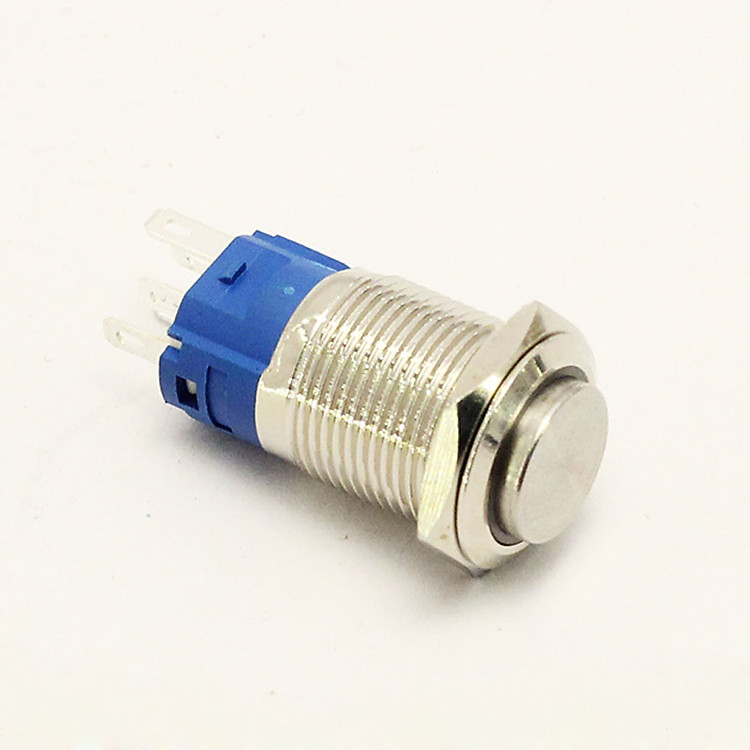 Nút Nhấn Đề Sắt Chống Nước Có Đèn Báo 12VDC-12mm Nhấn Nhả