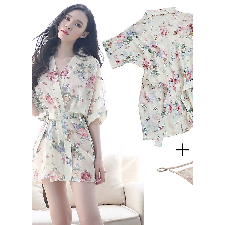 Áo choàng kimono đi biển, đẹp ( Vải voan mềm nhẹ, bay bổng ) + Tặng quần lót lọt khe