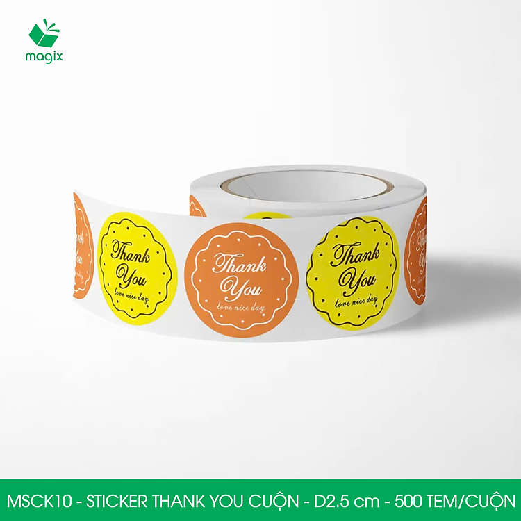 Sticker Thank You tròn (500 cái) - Ảnh 4