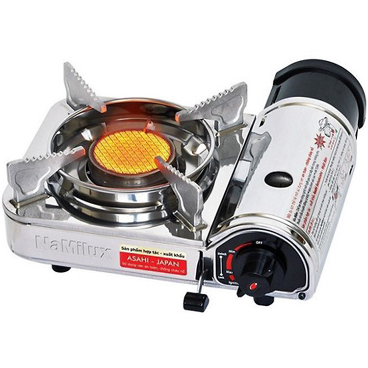 Bếp Ga Mini Inox Hồng Ngoại Namilux Van Inline-Cut Ngắt Ga Trong Chống Cháy Nổ- Hàng Chính Hãng