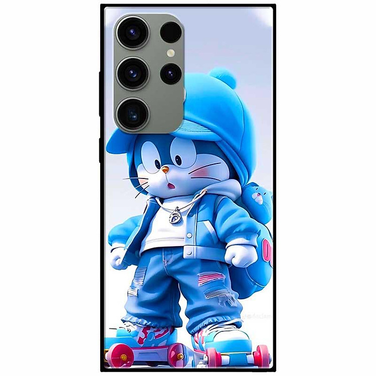 Ốp lưng cho Samsung S21 FE - S23 - S23 Plus - S23 Ultra - S24 - S24 Ultra - Mèo Xanh Trượt PATIN - Hàng Chính Hãng