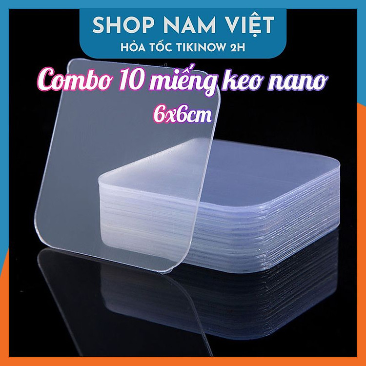 Tấm Keo Trong Nano Đa Năng (Combo 10 Miếng 6x6cm) - Ảnh 2