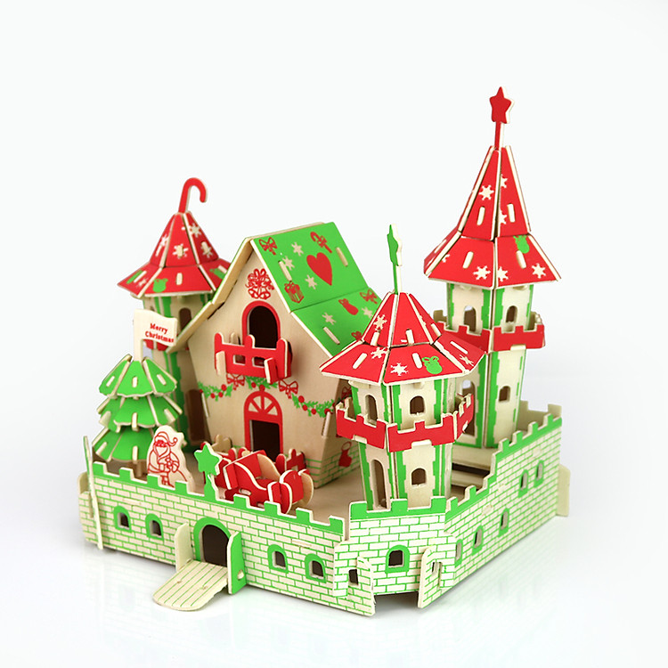 Đồ chơi lắp ráp gỗ 3D Mô hình Lâu đài Giáng Sinh