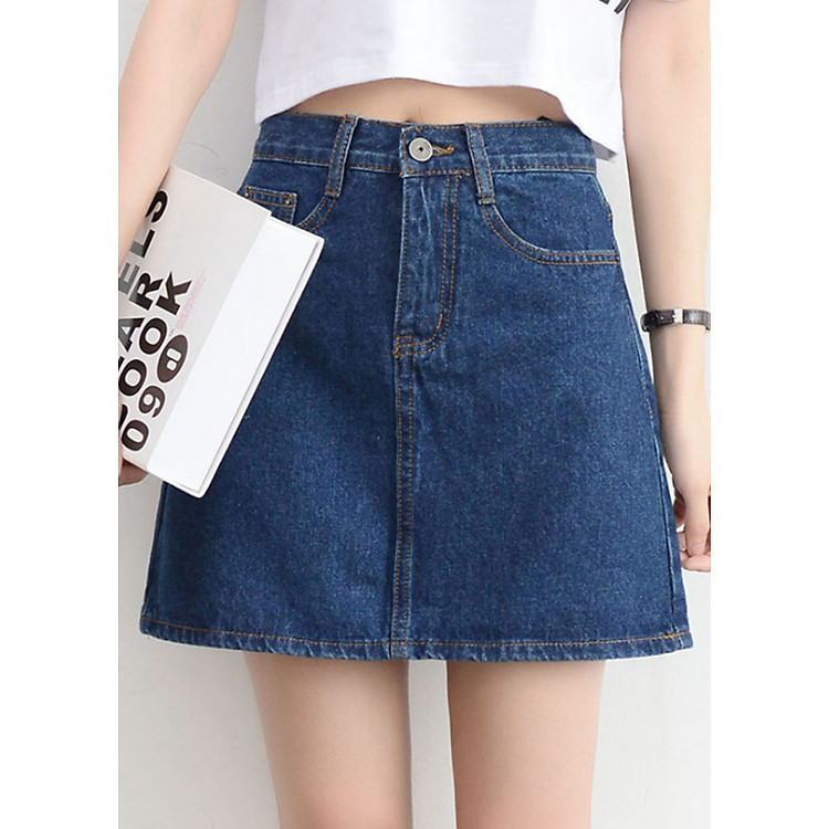Chân Váy Jeans Trơn, Chân Váy Chữ A