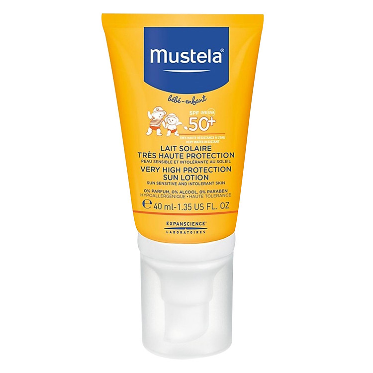 Kem Chống Nắng Cho Trẻ Sơ Sinh Và Em Bé Mustela Spf 50+ (40ml)