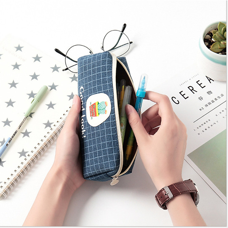 Bóp Ví vải đựng bút, viết dụng cụ học sinh AV004