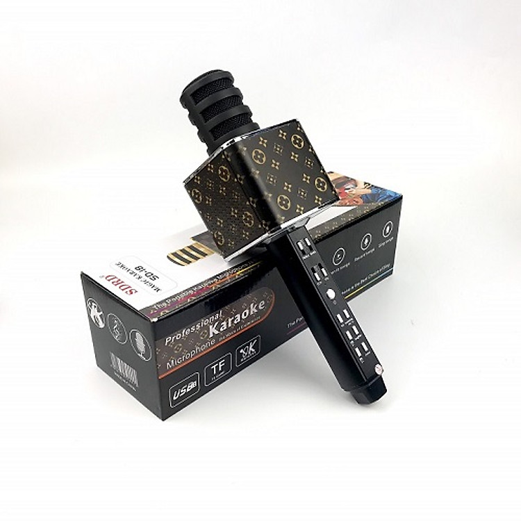 Micro Karaoke Bluetooth GUTEK SD18 Kèm Loa Không Dây, Âm Thanh Cực Hay, Bass Cực Đỉnh, Mic Hút Bắt Giọng Tốt, Đầu Bọc Bảo Vệ Mic, Hỗ Trợ USB, Thẻ Nhớ, Cổng 3.5, Nhiều Màu Sắc - Hàng chính hãng