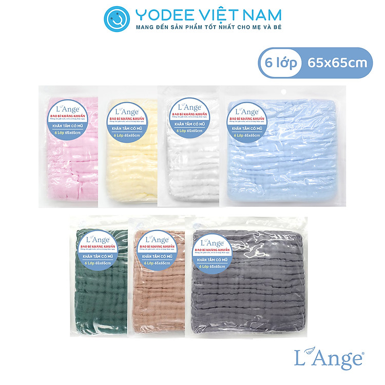 Khăn tắm L’Ange 6 lớp cho bé Chính hãng Tiết kiệm