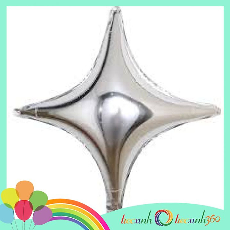 Bong bóng trang trí tiệc hình sao 4 cánh 60cm (2 cái) - Ảnh 2