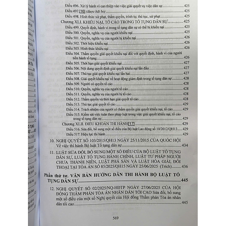Bộ Luật Dân Sự năm 2015, Bộ Luật Tố Tụng Dân Sự năm 2015 sửa đổi, bổ sung năm 2025 và Các Văn Bản Hướng Dẫn Thi Hành (V2596D) - Ảnh 7