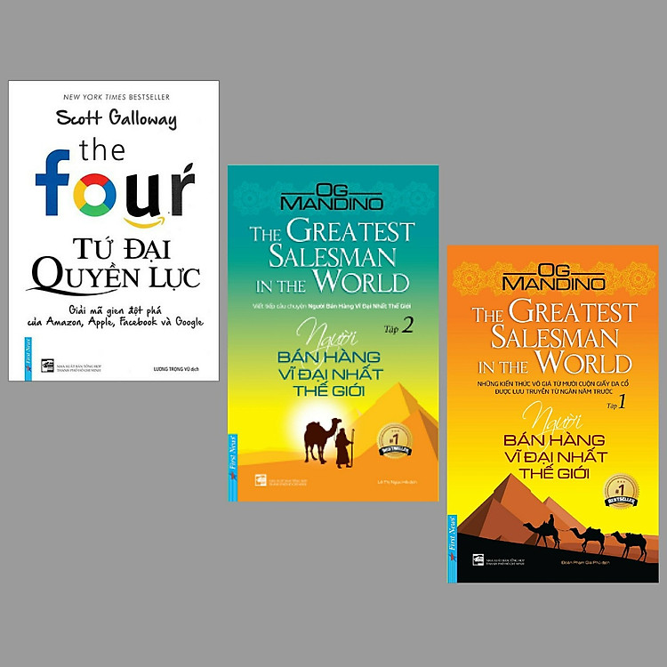 Combo 3 cuốn sách kinh tế hay nhất: Tứ Đại Quyền Lực + Người Bán Hàng Vĩ Đại Nhất Thế Giới Tập 1+ 2/ Bộ sách là câu chuyện của những người vĩ đại