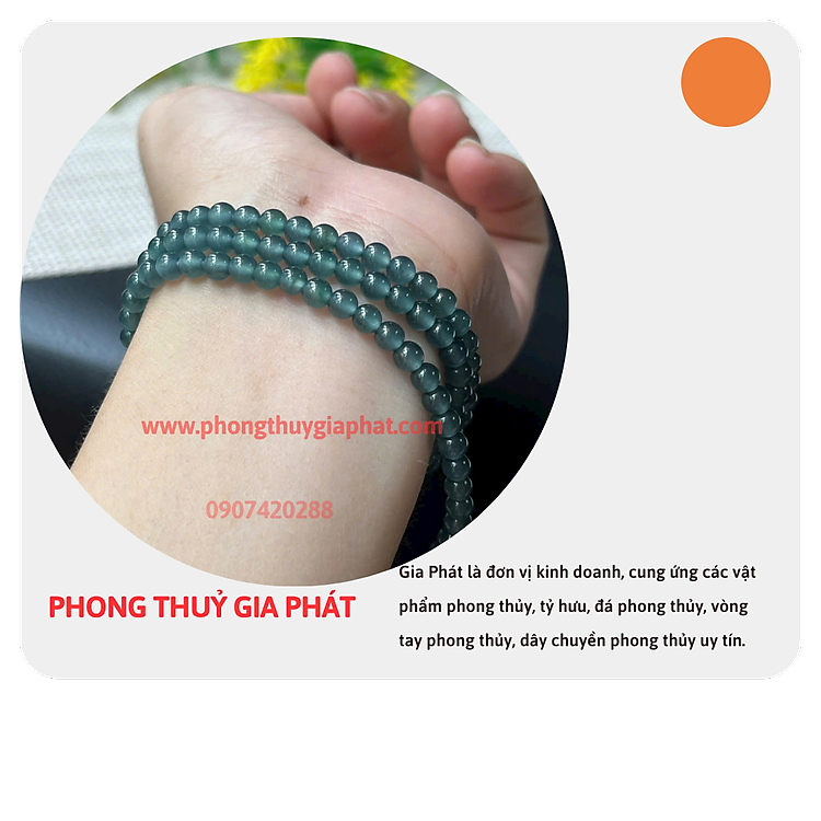 Vòng tay băng lam|phongthuygiaphat