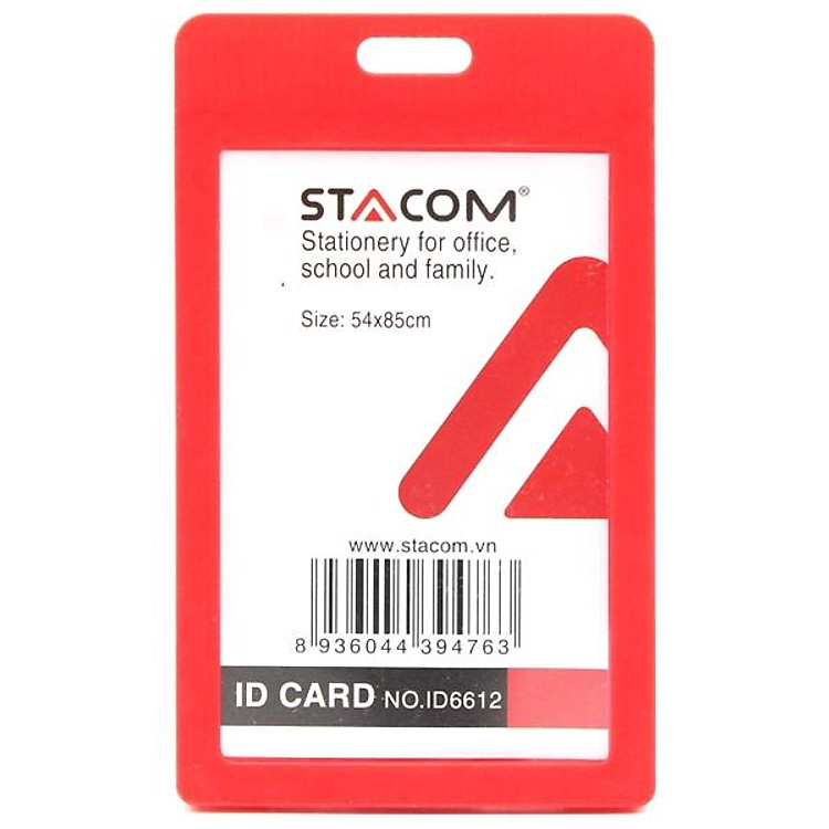 Bảng Tên Nhựa Stacom ID6612 – Màu Đỏ