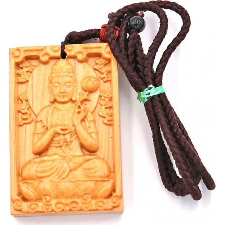 Vòng cổ mặt phật - gỗ hoàng đàn - Đại thế chí bồ tát MG18 - tuổi Ngọ