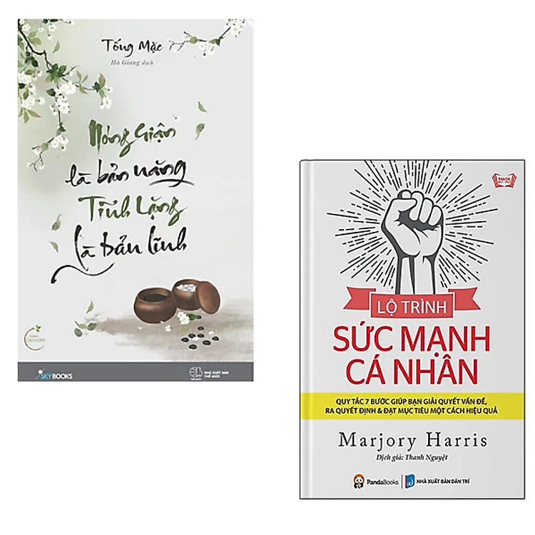 Combo 2 cuốn sách tư duy - kĩ năng sống : Nóng Giận Là Bản Năng , Tĩnh Lặng Là Bản Lĩnh + Lộ Trình Sức Mạnh Cá Nhân