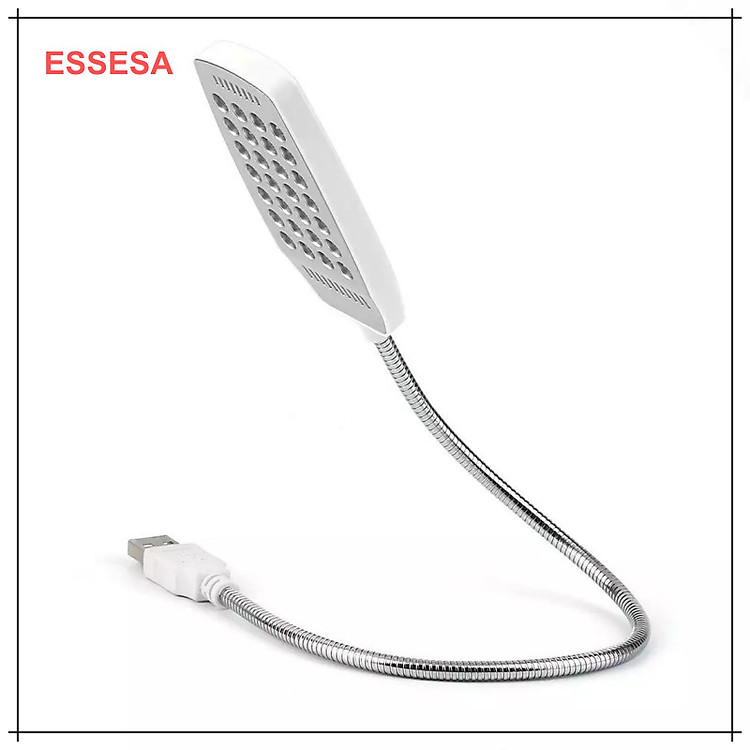 Đèn Led 28 Bóng Cổng Usb Thân Kim Loại Có Thể Uốn Cong - Hàng Chính Hãng (Giao Màu Ngẫu Nhiên)