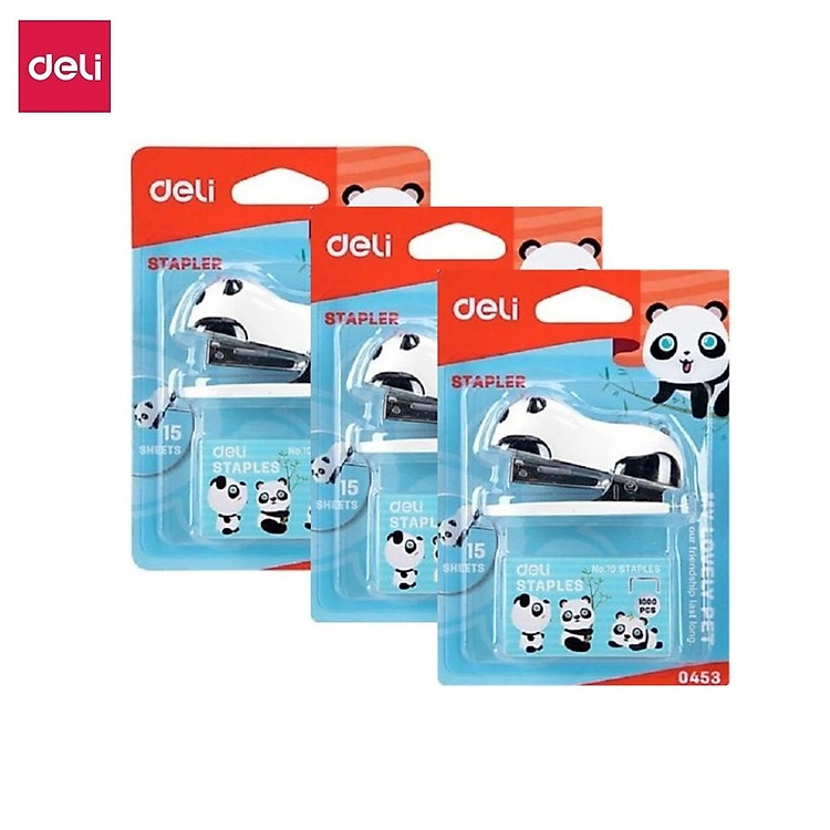 Combo 3 bấm ghim số 10 Deli 0229 / 0281 / 0238 / 0253 / 0453 / Dập ghim mini bỏ túi