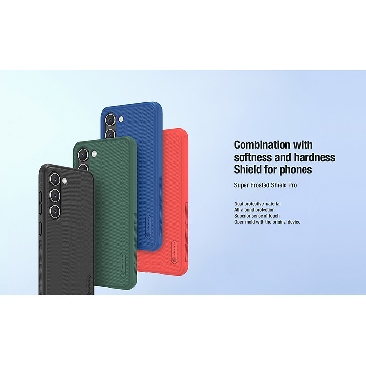 Ốp Lưng Dành Cho Samsung Galaxy S23 Ultra, S23 Plus, S23 Hiệu Nillkin Nhựa Sần Viền Dẻo Chống Sốc-Hàng Chính Hãng