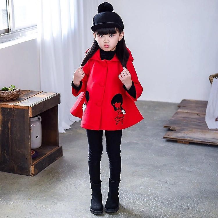 Áo Khoác Bé Gái Phù Thủy BONCHOP ABG-120135645ĐO - Đỏ