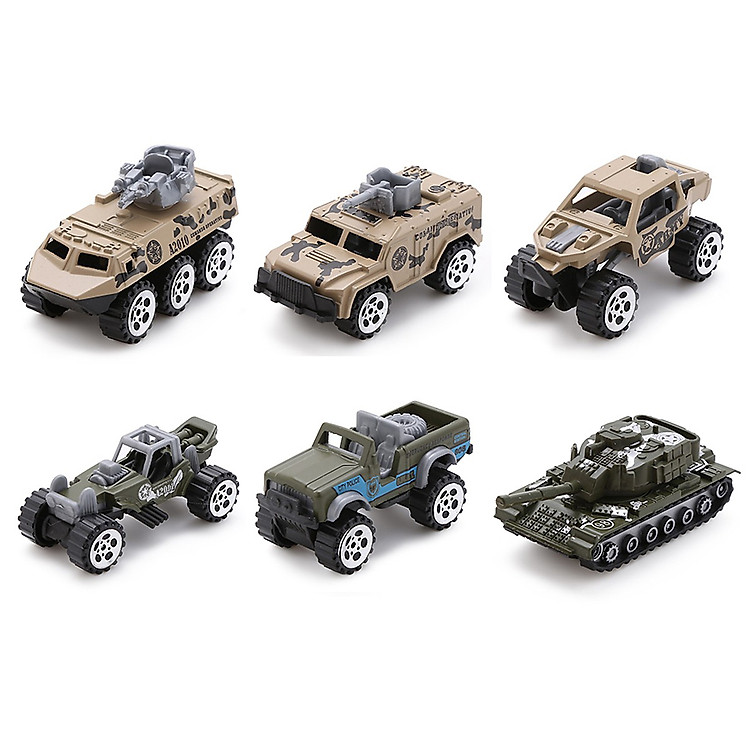 Bộ 6 Xe Mô Hình Kim Loại TNA - TN-1021B