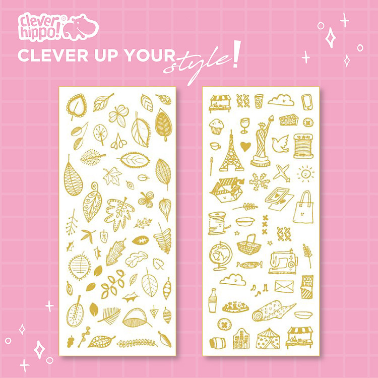 Bộ Sticker Lấp Lánh CLEVERHIPPO STICKER01 Chính hãng Giá tốt - Hình ảnh 5
