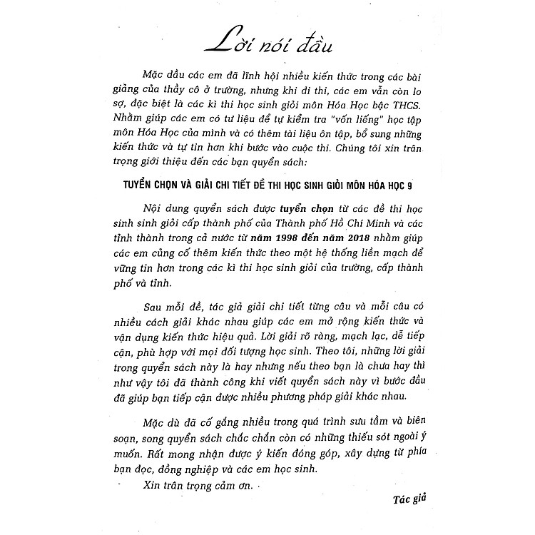 Tuyển Chọn Và Giải Chi Tiết Đề Thi Học Sinh Giỏi - Môn Hóa Học 9 (Phiên Bản Mới Nhất) - Ảnh 3