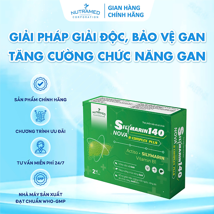 Viên uống Silymarin 140 hỗ trợ giải độc, bảo vệ và tăng cường chức năng gan (30 viên) - Nutramed