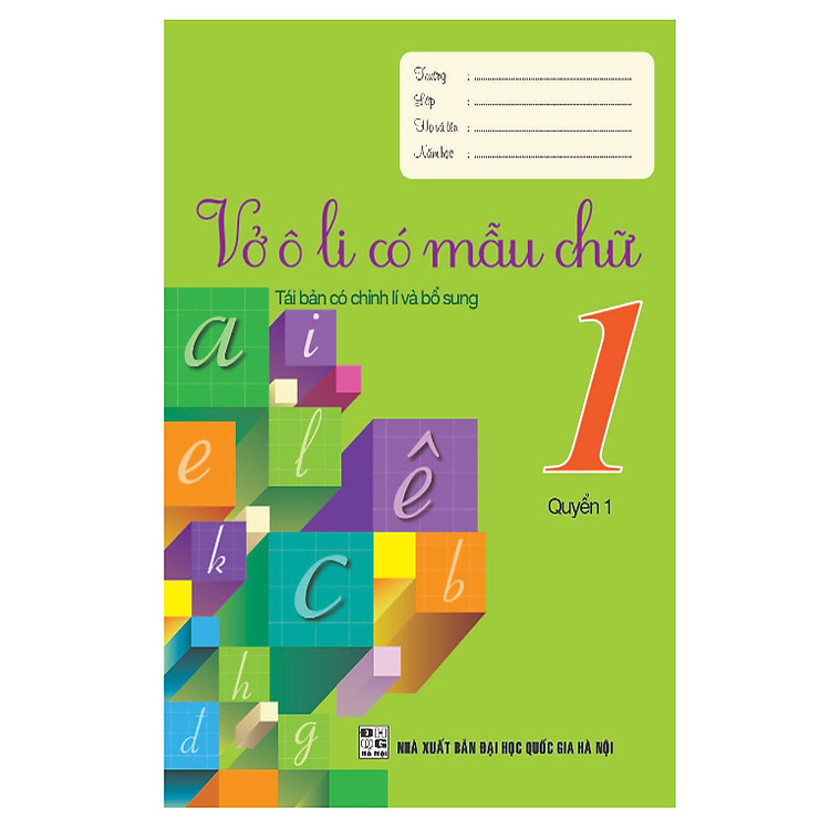 Sách Vở Ô Li Có Mẫu Chữ 1 Quyển 1