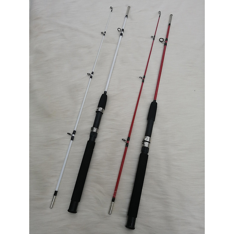 Cần Câu Lure Đặc Máy Đứng Màu: Đỏ-Trắng+Tặng 6 Món Phụ Kiện Đi Kèm